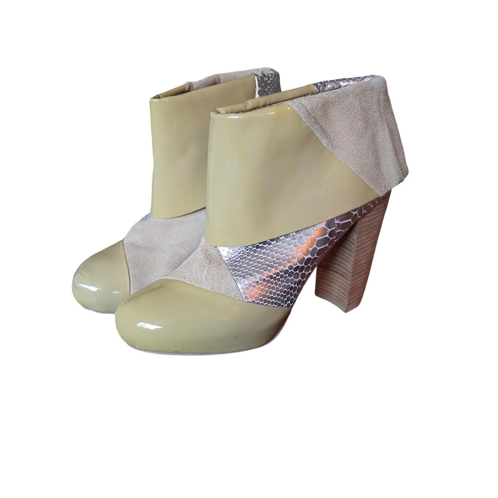 Matt Bernson Special Project Triad Leather Ankle Boots 9.5M Block Heel Booties